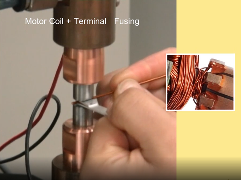 马达线圈(漆包线)和U形铜端子的焊接方案